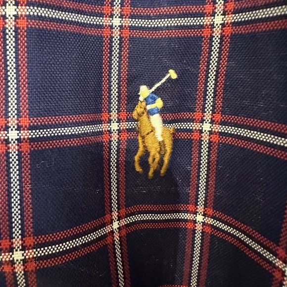 Polo by Ralph Lauren: Men's Plaid Custom Slim Fit Button Down - Picture 3 of 3